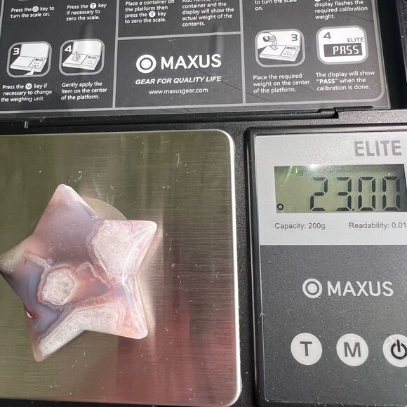 Flower Agate Star Carving (16) - Picture 8 of 8